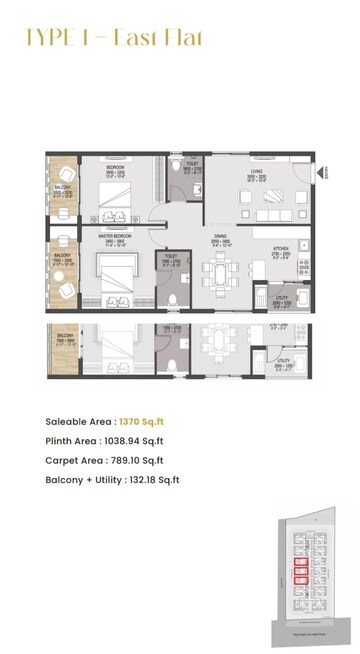 Floor Plan in 3 BHK Apartment at Velmala – for Sale