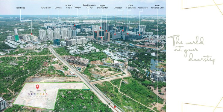 Master Bedroom, asbl-spectra 3 Bedroom 2220 Sq.Ft. Apartment In Financial District Hyderabad 7449600