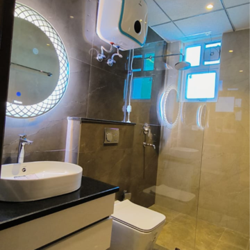 Bathroom in 4 BHK Apartment at Maya Green Lotus Utsav, International Airport Road – for Sale