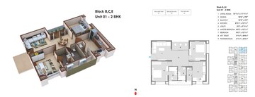Staircase in 3 BHK Apartment at Financial District – for Sale