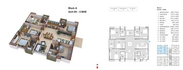 Floor Plan in 4 BHK Apartment at Financial District – for Sale