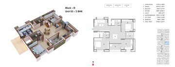 Floor Plan in 4 BHK Apartment at Financial District – for Sale