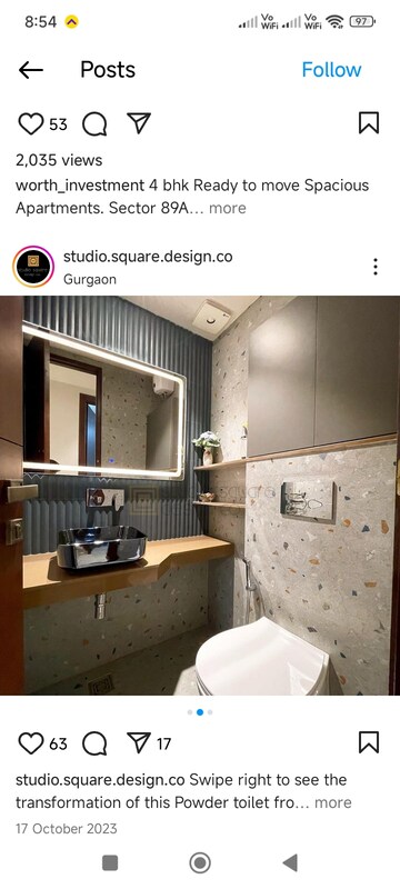 Kitchen in 3 BHK Builder Floor at Shalimar Bagh – for Sale