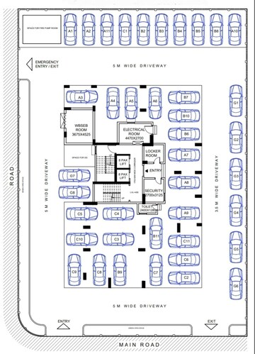 Floor Plan in 3 BHK Apartment at New Town – for Sale