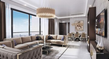Living Room in 3 BHK Apartment at Mantra Magnus, Mundhwa – for Sale