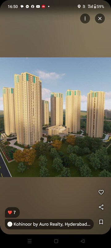 3 BHK Apartment – Exterior View View at Aurobindo Kohinoor, Serilingampally - for Sale