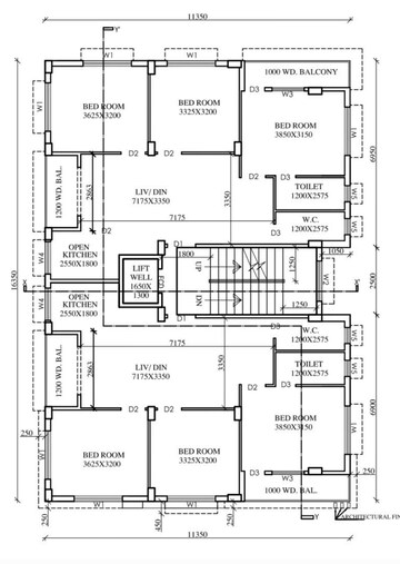 Floor Plan in 3 BHK Apartment at New Town – for Sale