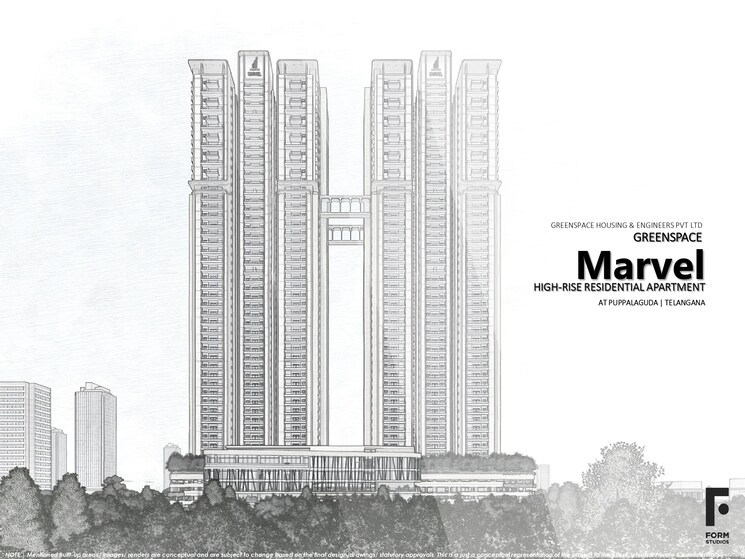 Exterior View, greenspace-marvel 3 Bedroom 1890 Sq.Ft. Apartment In Manikonda Hyderabad 7460059