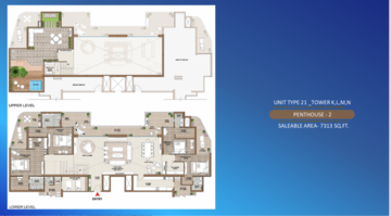 Floor Plan in 4 BHK Apartment at Smart World One DXP, Sector 113 – for Sale