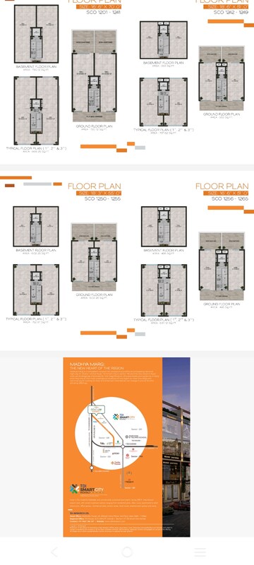 Floor Plan in  Showroom at TDI South Extension II, Mohali Sector 117 – for Sale