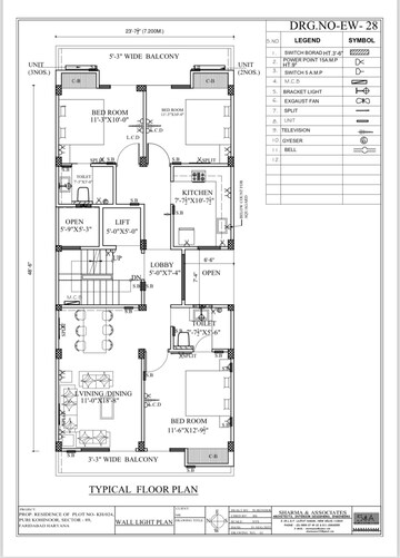 Floor Plan in 3 BHK Builder Floor at Puri Kohinoor, Sector 89 – for Sale