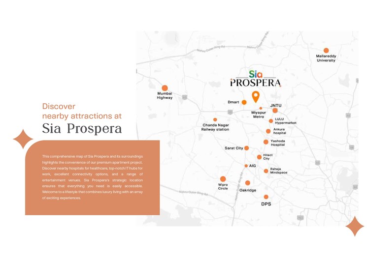 Map Location, miyapur 3 Bedroom 2545 Sq.Ft. Apartment In Miyapur Hyderabad 7471662