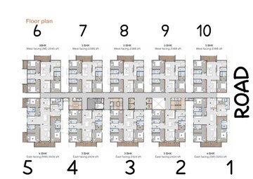 Floor Plan in 3 BHK Apartment at Miyapur – for Sale