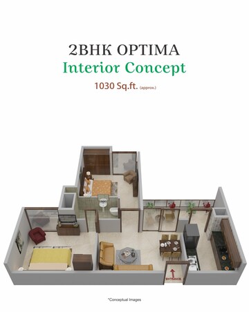 Floor Plan in 2 BHK Apartment at Sector 74 A – for Sale