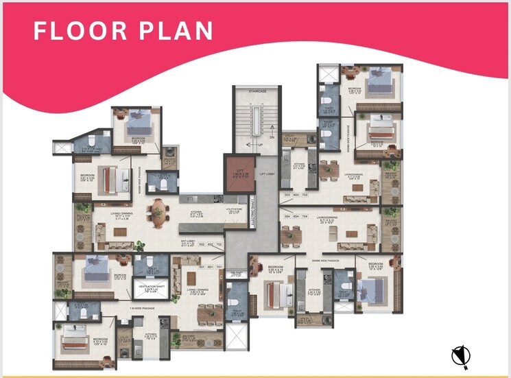 Floor Plan, avika-trinity 2 Bedroom 1305 Sq.Ft. Apartment In Kothrud Pune 7477993