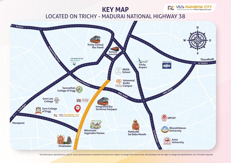 Map Location, trichy madurai road  1500 Sq.Ft. Plot In Trichy Madurai Road Trichy 7478756