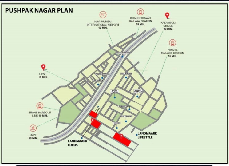 Map Location, pushpak nagar 2 Bedroom 1270 Sq.Ft. Apartment In Pushpak Nagar Navi Mumbai 7482522