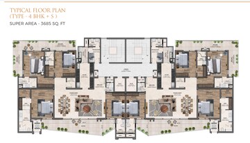 Floor Plan in 3.5 BHK Apartment at Patiala Road – for Sale
