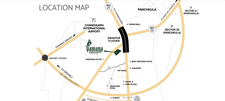 Map Location, patiala road 4 Bedroom 3685 Sq.Ft. Apartment In Patiala Road Zirakpur 7485946