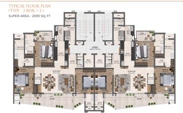 Floor Plan in 4 BHK Apartment at Patiala Road – for Sale