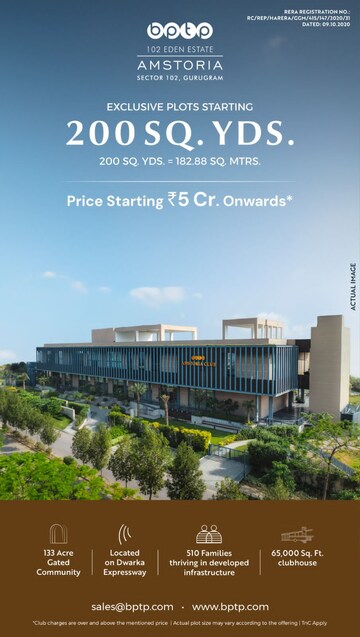  Plot – Exterior View View at BPTP Amstoria Plot, Sector 102 - for Sale