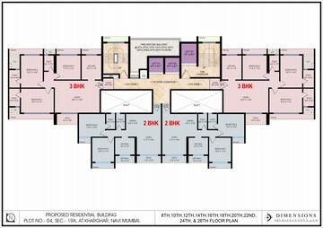 Floor Plan in 4 BHK Apartment at Neelkamal Gokul, Kharghar – for Sale