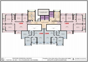 Floor Plan in 4 BHK Apartment at Neelkamal Gokul, Kharghar – for Sale