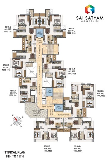 Master Plan in 3 BHK Apartment at Sai Satyam Residency Kalyan West, Kalyan West – for Sale
