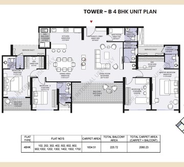 Floor Plan in 3 BHK Apartment at Baner Pashan Link Road – for Sale