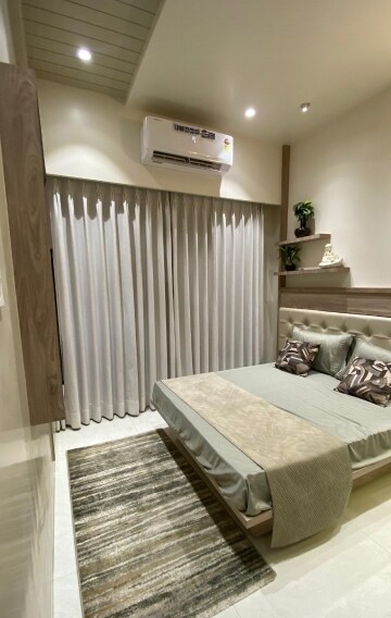 Master Bedroom in 2 BHK Apartment at Amber One, Thakurli – for Sale