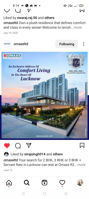 3.5 BHK Apartment – Exterior View View at Omaxe R2, Gomti Nagar - for Sale