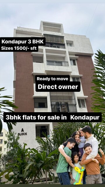 3 BHK Apartment – Exterior View View at Kondapur - for Sale