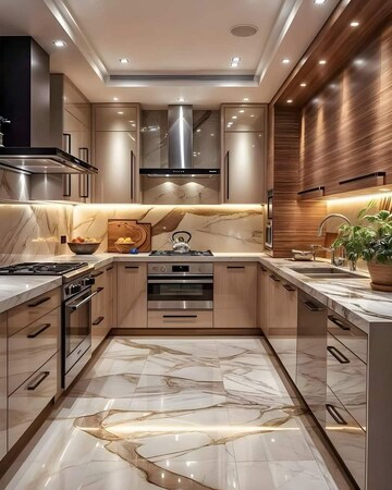 Kitchen in 4 BHK Villa at Financial District – for Sale