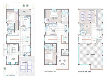Floor Plan in 4 BHK Villa at Narsingi – for Sale