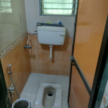Bathroom in 1 BHK Builder Floor at Krishna Sthal Nandanvan, Miragaon – for Rent