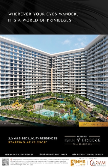 5 BHK Builder Floor – Exterior View View at NMS Palm Amore, Sector 46 - for Sale