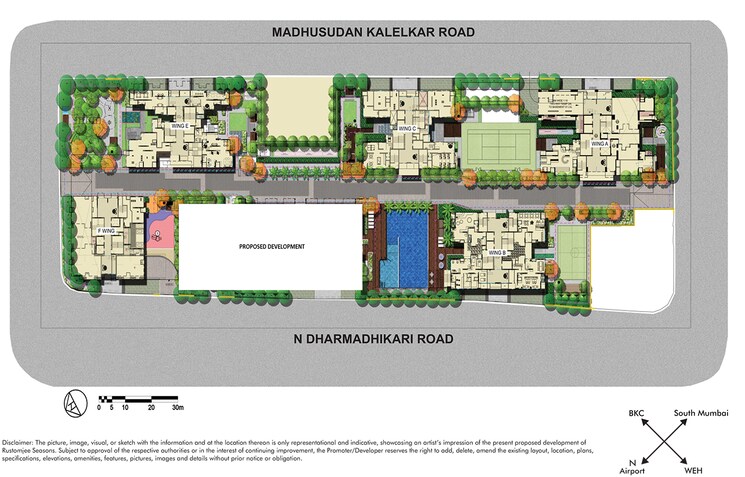 Master Plan, rustomjee-seasons 3 Bedroom 945 Sq.Ft. Apartment In Bandra East Mumbai 7502663
