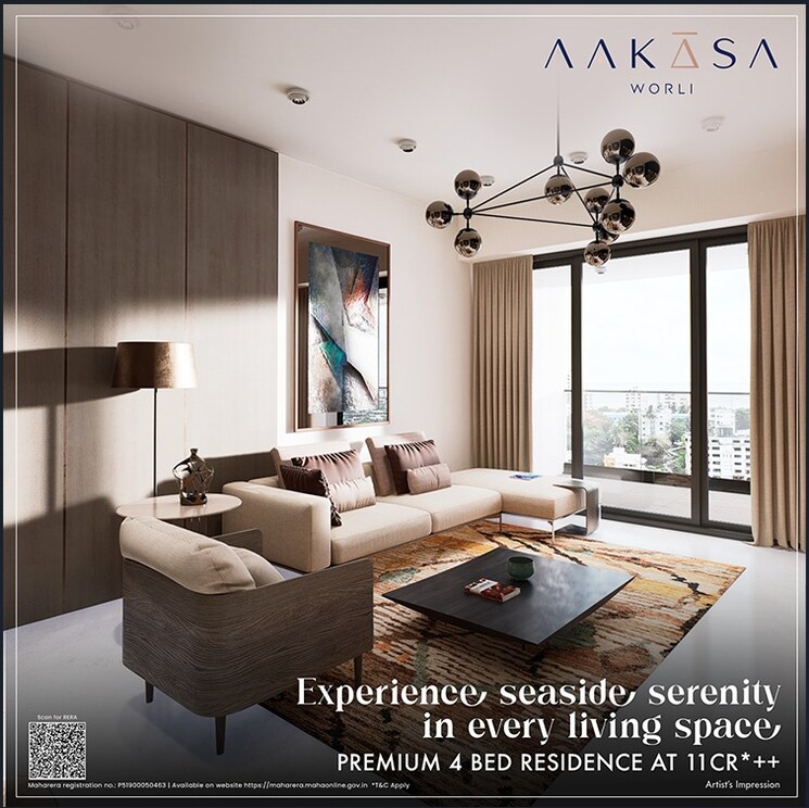 Bedroom, techno-aakasa 3 Bedroom 1300 Sq.Ft. Apartment In Worli Mumbai 7503449