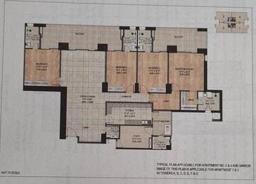 Floor Plan in 4 BHK Apartment at DLF Privana, Sector 76 – for Sale