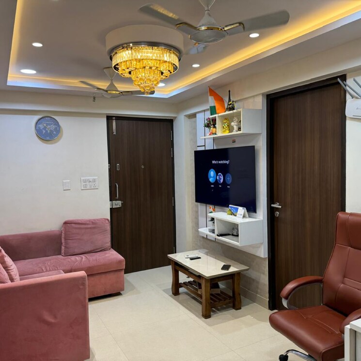 Living Room, hubtown-harmony 2 Bedroom 525 Sq.Ft. Apartment In Kings Circle Mumbai 7504848