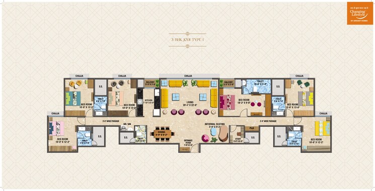 Master Plan, arihant-advika 3 Bedroom 1020 Sq.Ft. Apartment In Vashi Sector 9 Navi Mumbai 7505171