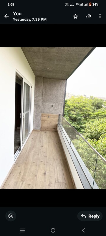 Balcony in 4 BHK Builder Floor at Greater Kailash ii – for Sale