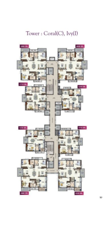 Floor Plan in 2 BHK Apartment at Narsingi – for Sale