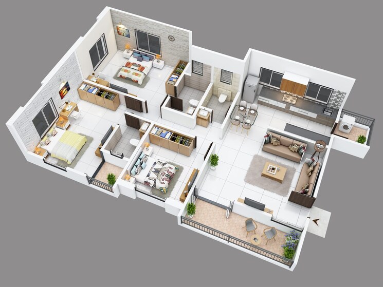 Floor Plan, vilas-javdekar-palladio-balewadi-central 4 Bedroom 1400 Sq.Ft. Apartment In Balewadi Pune 7507768