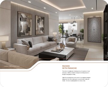 Living Room in 3 BHK Apartment at Sobha Altus, Sector 106 – for Sale