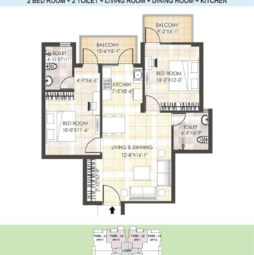 2 BHK Apartment For Sale in Adani Aangan, Sector 89a