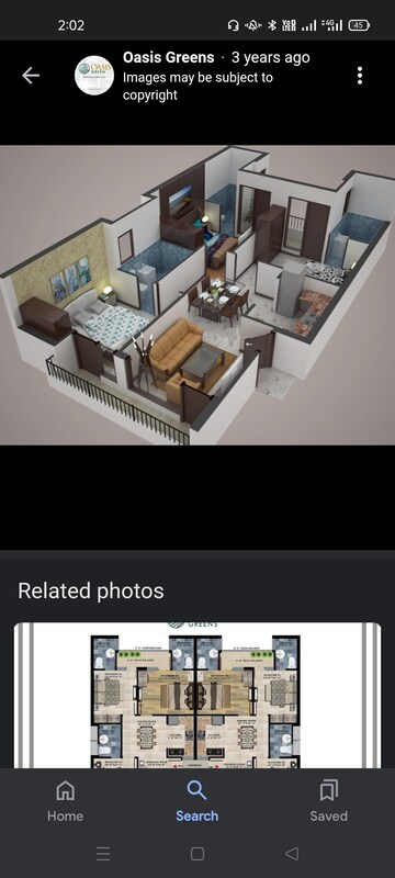 Floor Plan in 3 BHK Apartment at Sushma Valencia, International Airport Road – for Sale