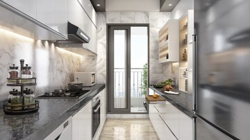 Kitchen in 1 BHK Apartment at Charms Global City, Ambernath East – for Sale