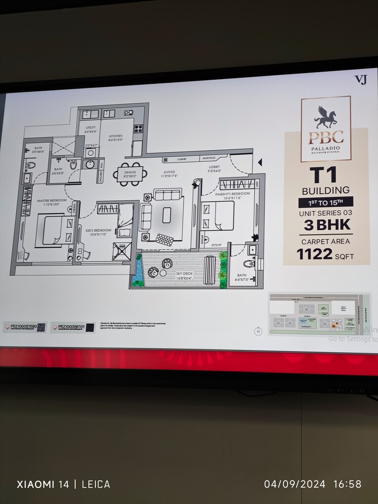 Floor Plan, vilas-javdekar-palladio-balewadi-central 3 Bedroom 1125 Sq.Ft. Apartment In Balewadi Pune 7521836