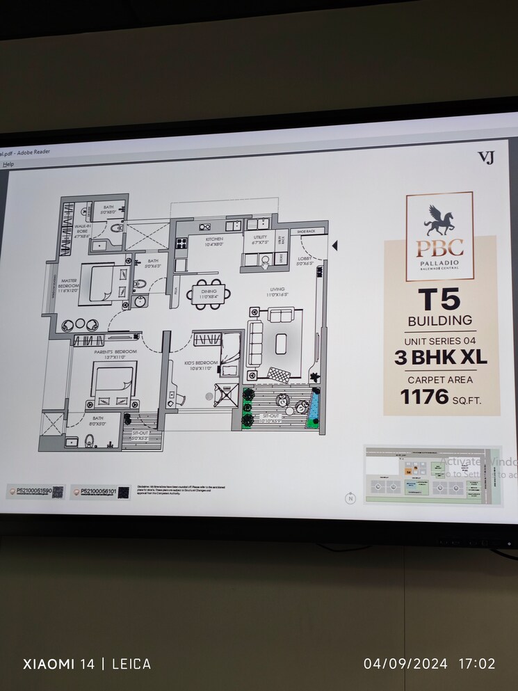 Floor Plan, vilas-javdekar-palladio-balewadi-central 3 Bedroom 1125 Sq.Ft. Apartment In Balewadi Pune 7521836